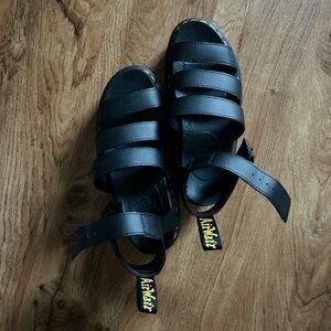 Black Dr Marten Blaire Platform Sandals Size 7